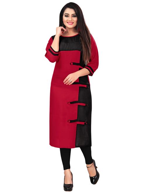 color block straight kurta - 17336794 - Very Small Image - 1