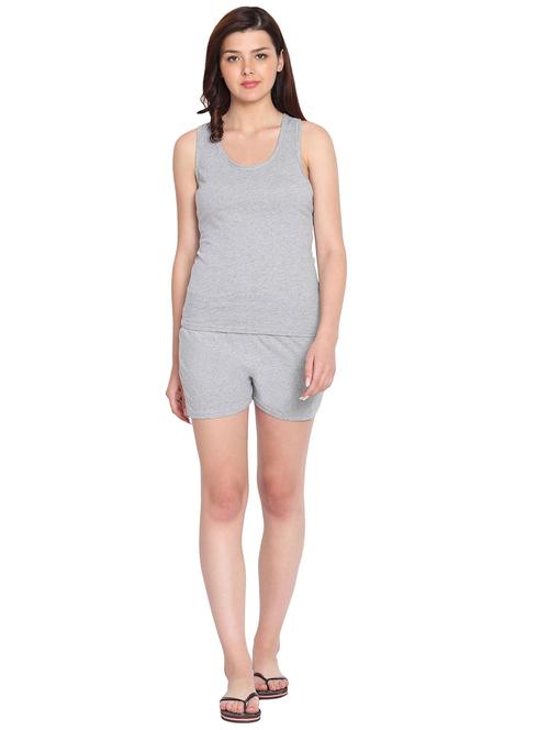 cotton nightwear shorts set - 17337436 - Very Small Image - 1