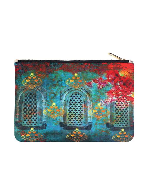 multi colored satin quirky pouch - 17337633 - Very Small Image - 1