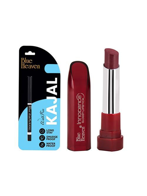 blue heaven pack of walkfree kajal and innocence glossy lipstick#11 - 17337677 - Very Small Image - 1