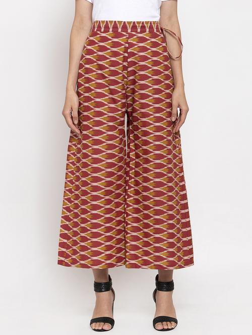 high rise ikat print palazzo - 17338442 - Very Small Image - 1