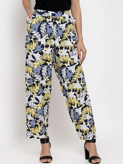 high rise floral trouser - 17338453 - Very Small Image - 1