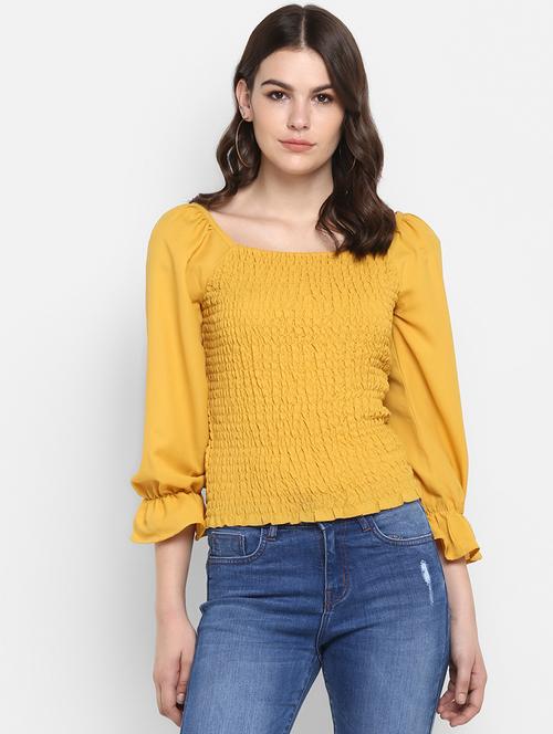 raglan sleeved smocked top - 17338485 - Very Small Image - 1