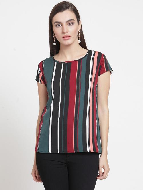 round neck striped top - 17338527 - Very Small Image - 1