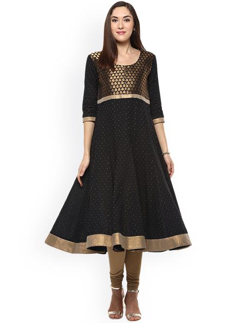 zari work anarkali kurta - 17338787 - Very Small Image - 1