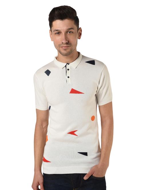 off white printed collared t-shirt - 17338861 - Very Small Image - 1