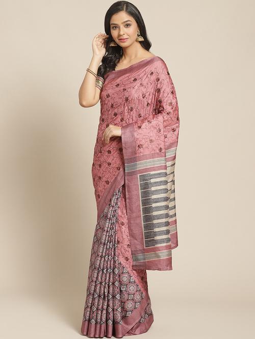 floral embroidered saree - 17338908 - Very Small Image - 1