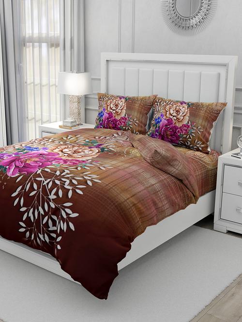 cotton double bedsheet ultra super king size with 2 pillow cover - 17340262 - Very Small Image - 1