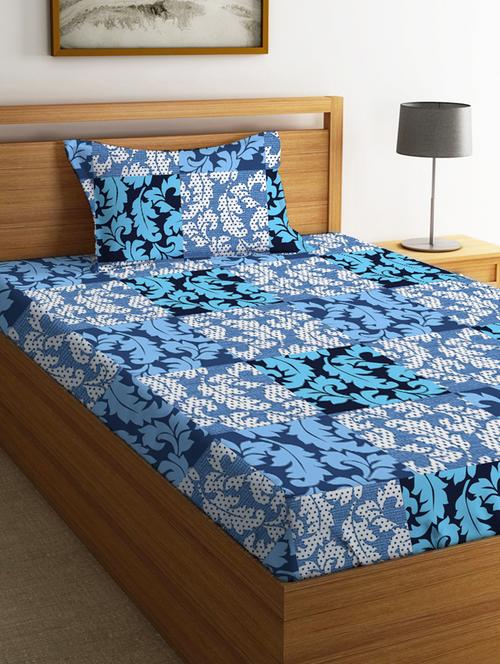 cotton two single bedsheet with 2 pillow cover - 17340298 - Very Small Image - 1