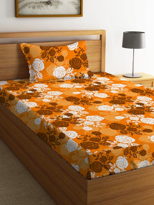 cotton two single bedsheet with 2 pillow cover - 17340302 - Very Small Image - 1