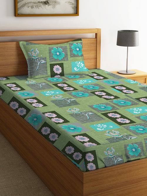 cotton two single bedsheet with 2 pillow cover - 17340316 - Very Small Image - 1