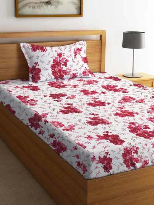 cotton two single bedsheet with 2 pillow cover - 17340320 - Very Small Image - 1
