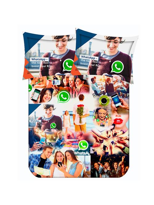 cotton double bedsheet super king size with 2 pillow covers - 17340373 - Very Small Image - 1