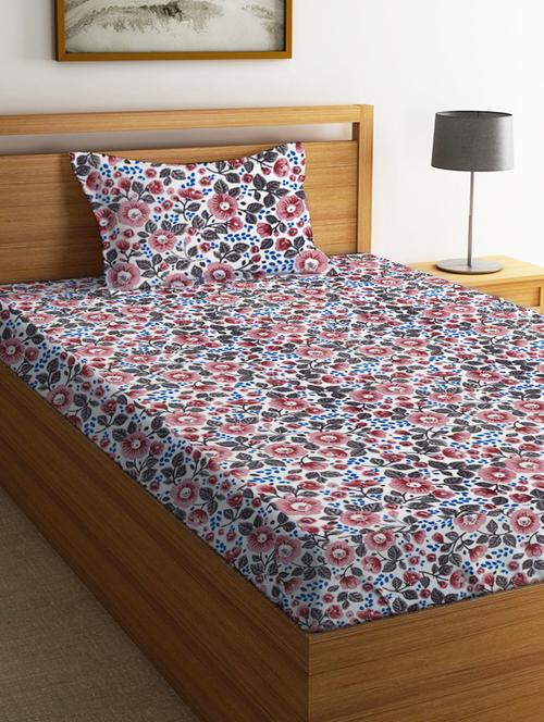 cotton two single bedsheet with 2 pillow cover - 17340374 - Very Small Image - 1