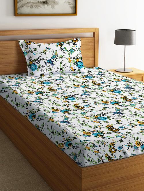 cotton two single bedsheet with 2 pillow cover - 17340376 - Very Small Image - 1