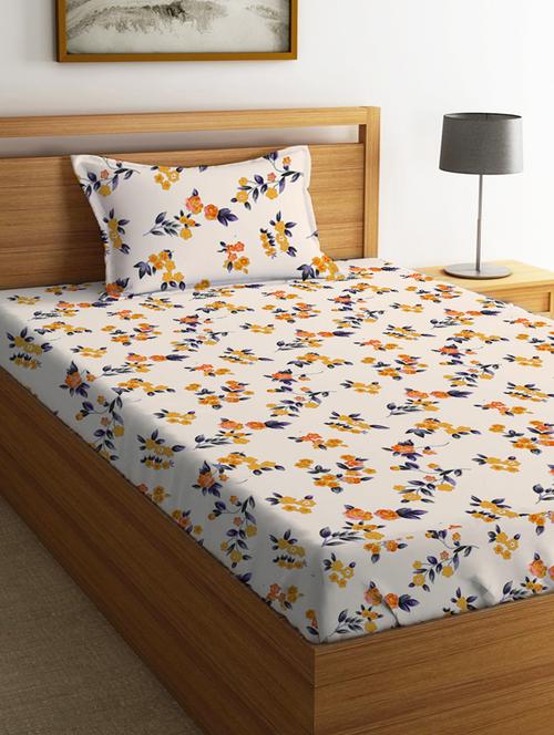 cotton two single bedsheet with 2 pillow cover - 17340379 - Very Small Image - 1