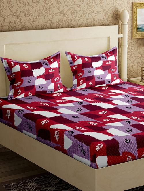 cotton double bedsheet with 2 pillow covers - 17340476 - Very Small Image - 1