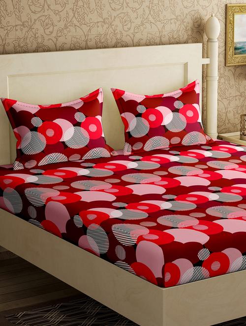 cotton double bedsheet with 2 pillow covers - 17340487 - Very Small Image - 1