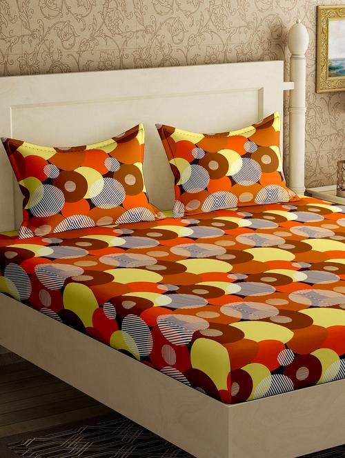 cotton double bedsheet with 2 pillow covers - 17340488 - Very Small Image - 1