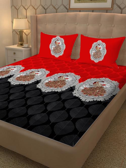 cotton double bedsheet super king size with 2 pillow covers - 17340577 - Very Small Image - 1