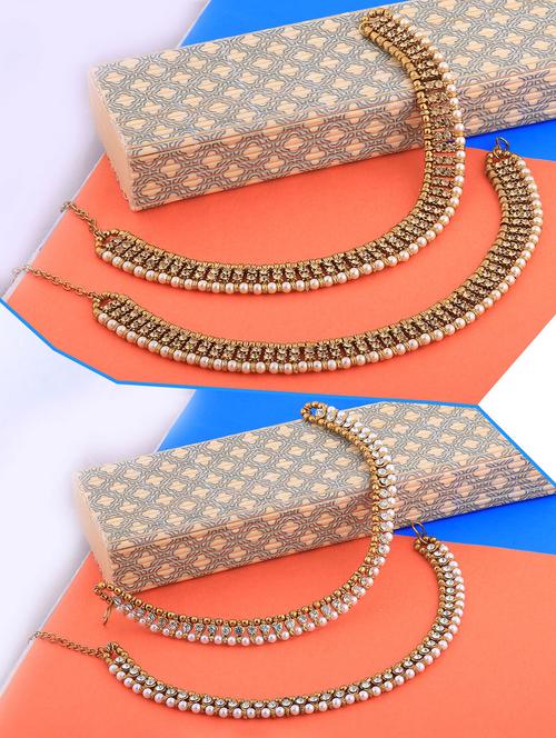 gold tone gold plated payal - 17340727 - Very Small Image - 1