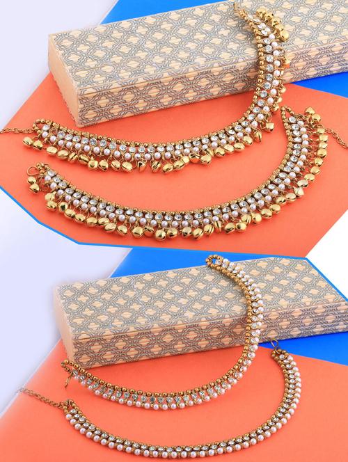 gold tone gold plated payal - 17340747 - Very Small Image - 1