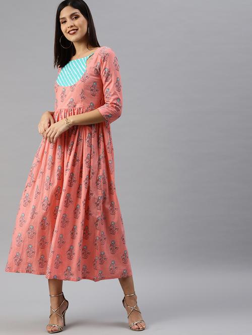floral empire line dress - 17341251 - Very Small Image - 1