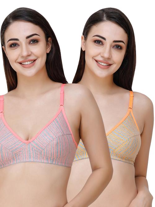 set of 2 bow patch bra - 17341387 - Very Small Image - 1