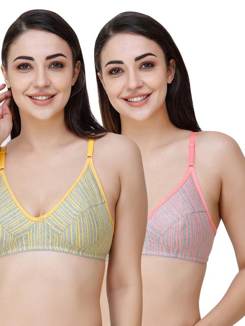 set of 2 bow patch bra - 17341402 - Very Small Image - 1