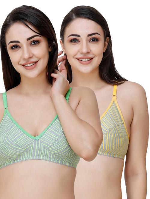 set of 2 bow patch bra - 17341403 - Very Small Image - 1