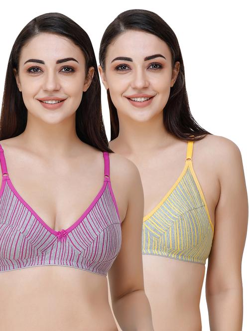 set of 2 bow patch bra - 17341406 - Very Small Image - 1