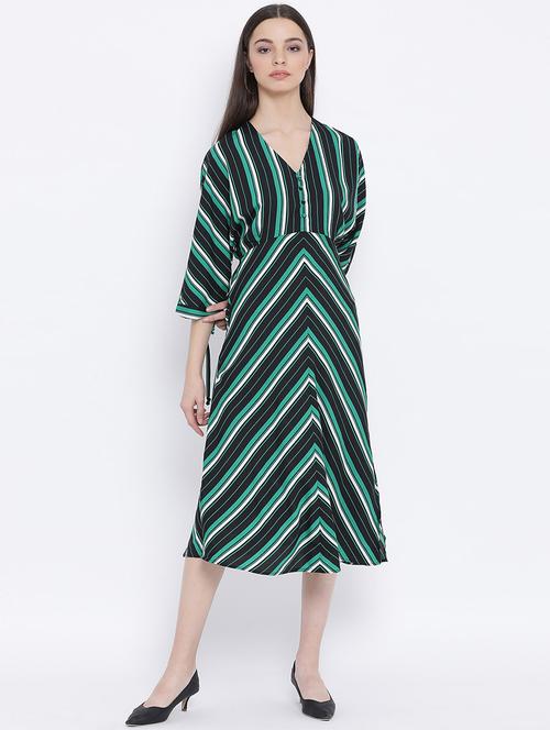 v neck striped dress - 17341452 - Very Small Image - 1
