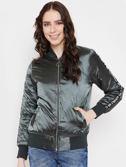 zip up bomber jacket - 17341602 - Very Small Image - 1