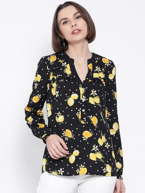 mandarin neck floral top - 17341737 - Very Small Image - 1