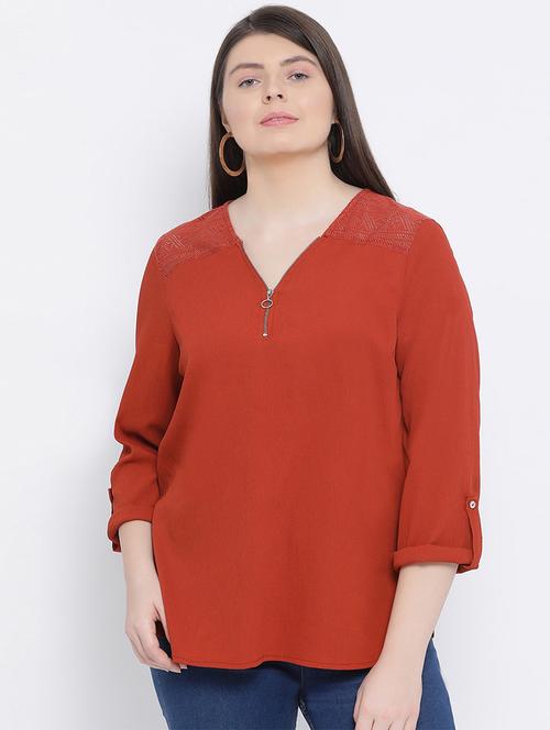 lace detail plus top - 17341774 - Very Small Image - 1