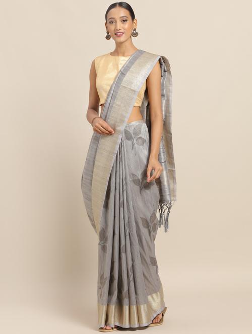floral printed saree with blouse - 17342295 - Very Small Image - 1