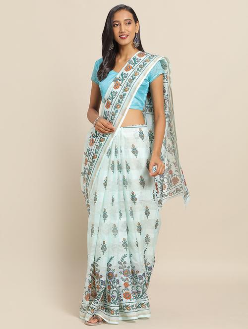 floral printed saree - 17342310 - Very Small Image - 1