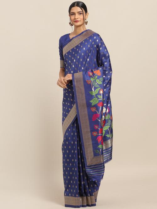 ethnic motifs banarasi saree - 17342342 - Very Small Image - 1