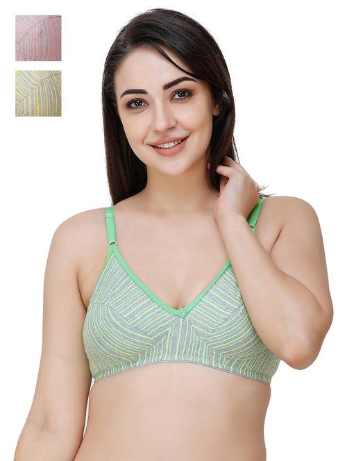 set of 3 floral patch bra - 17342481 - Very Small Image - 1
