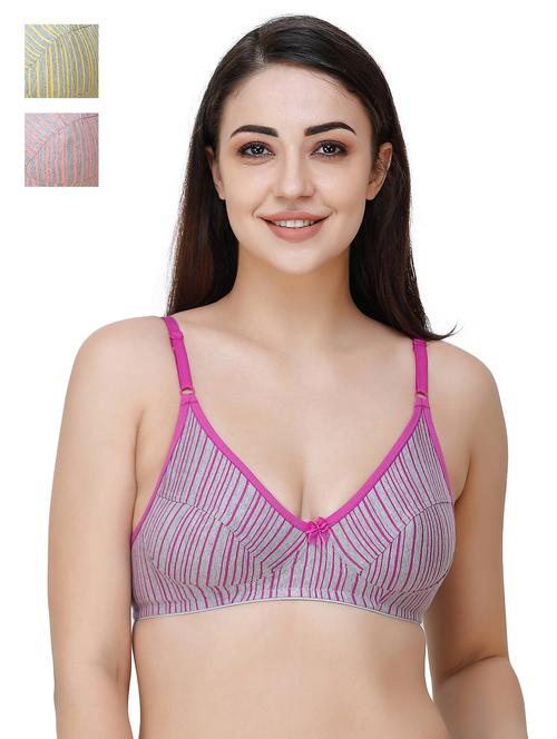 set of 3 floral patch bra - 17342485 - Very Small Image - 1