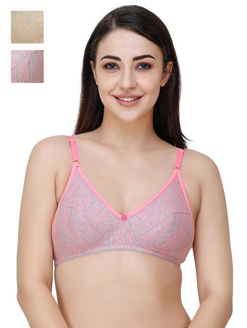 set of 3 floral patch bra - 17342493 - Very Small Image - 1