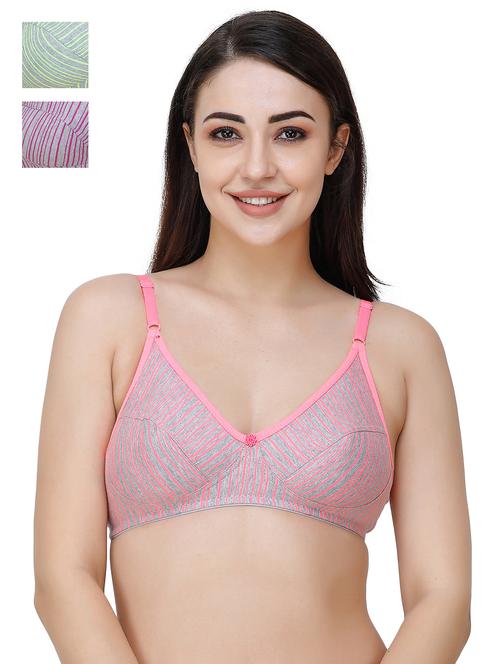 set of 3 floral patch bra - 17342502 - Very Small Image - 1