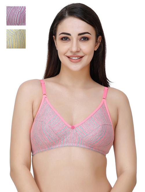 set of 3 floral patch bra - 17342504 - Very Small Image - 1
