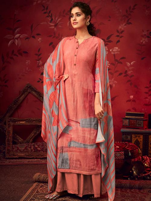 digital print unstitched suit - 17343139 - Very Small Image - 1