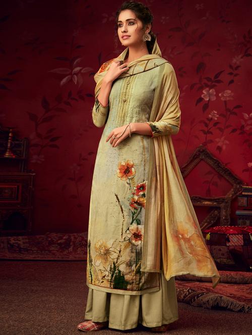 digital print unstitched suit - 17343143 - Very Small Image - 1