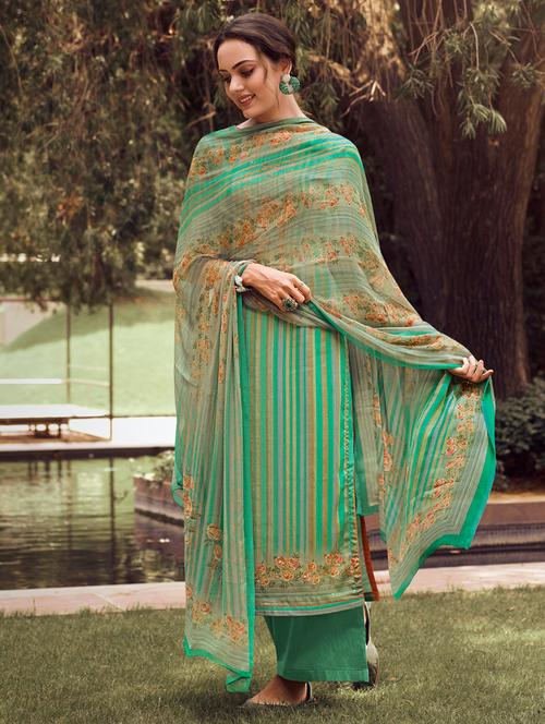 digital print unstitched suit - 17343150 - Very Small Image - 1