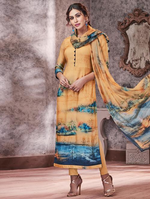 digital print unstitched suit - 17343163 - Very Small Image - 1