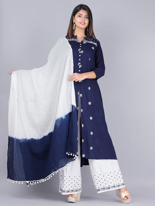 floral embroidered suit set - 17343759 - Very Small Image - 1