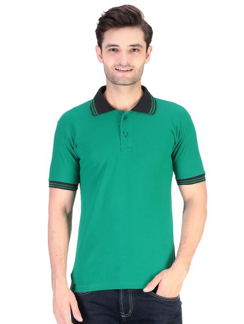 green solid polo t-shirt - 17344561 - Very Small Image - 1