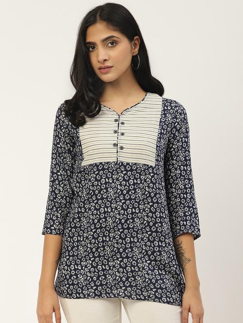 v neck floral top - 17344719 - Very Small Image - 1